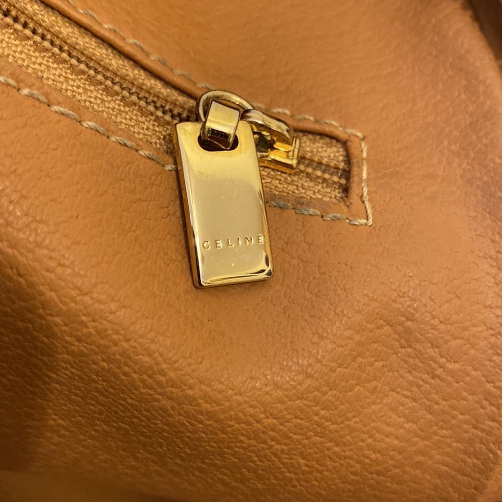 Celine Vintage Tan Backpack Elegant and Functional - Picture 7 of 13